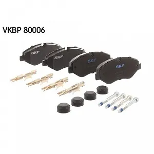 Комплект тормозных колодок дискового тормоза SKF VKBP 80006 для MERCEDES-BENZ VW передняя ось synthetic.ua - Фото 1