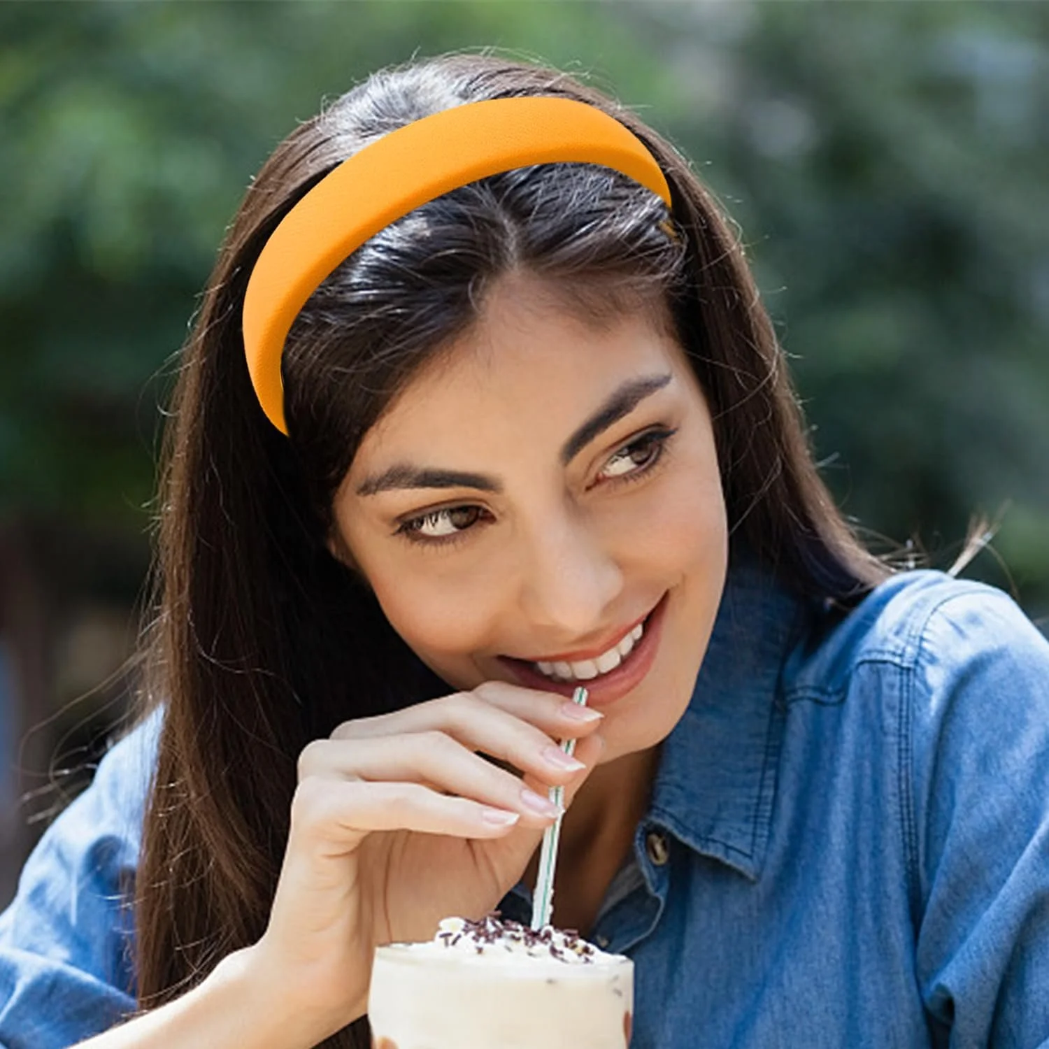 Набір обручів на голову 2 шт. Оранжевий, фото №6