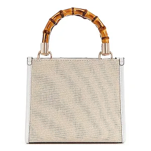 Купити Сумка GUESS Kerima Bamboo 2 Compartment Mini Tote Natural/Dove Logo - Фото 1 Сумка GUESS Kerima Bamboo 2 Compartment Mini Tote Natural/Dove Logo - Фото 1