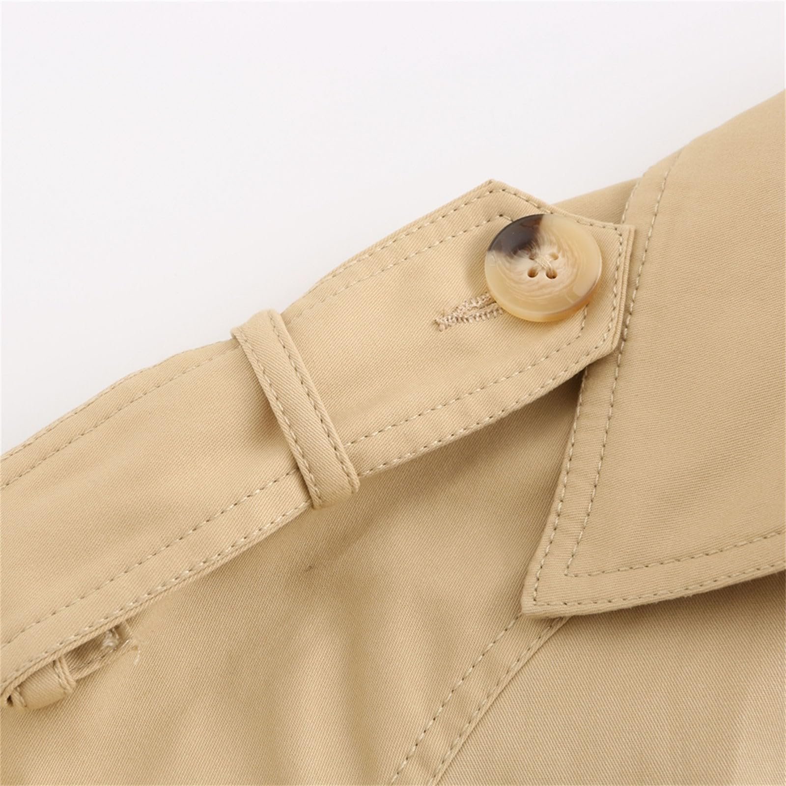 Тренч Generisch Довгий Вовняний Двобортний Осінньо-зимовий Піджак Чорний, фото №5 Тренч Generisch Довгий Вовняний Двобортний Осінньо-зимовий Піджак Чорний, фото №5