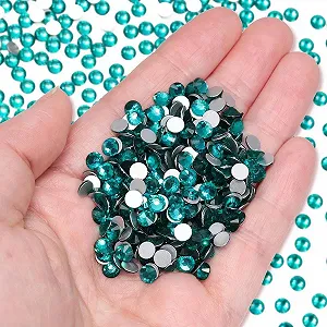 Стрази Плоска задня частина, сині кришталеві скляні камені для приклеювання, DIY аксесуари сукні, синій, S 20, 1440 штук - Фото 1