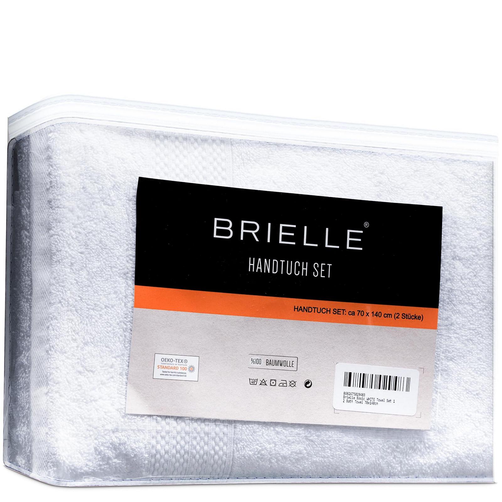 Набір рушників Brielle 100% бавовна 70 x 140 см Білий 2 шт., фото №7
