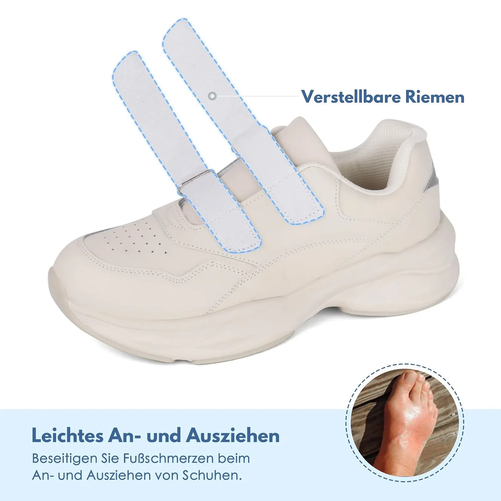 Кросівки Ortho+rest жіночі діабетичні з натуральної шкіри для ходьби з широким носком, фото №4