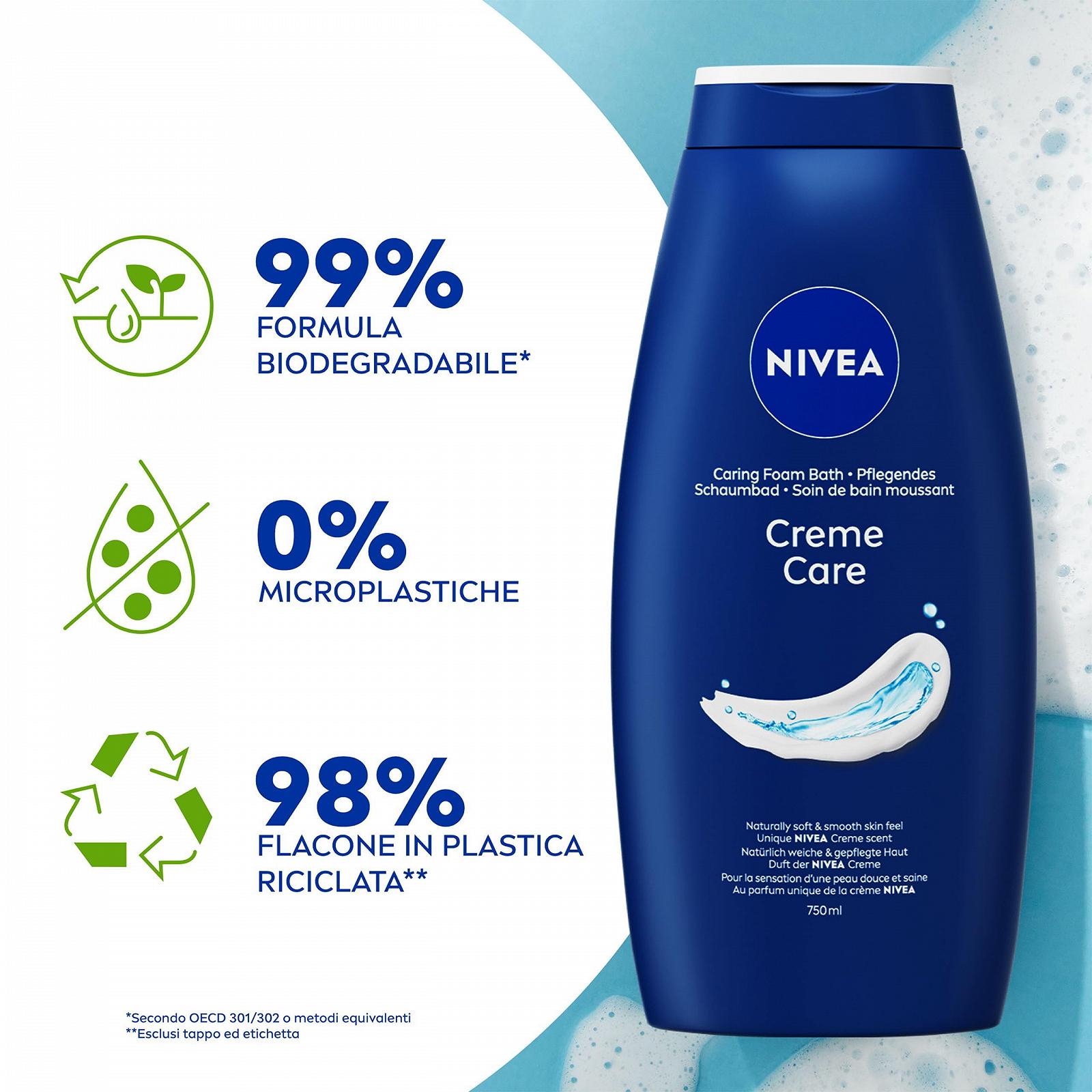Гель-крем для душа NIVEA Creme Care 750 мл с витаминами C, E и питательными маслами, фото №5