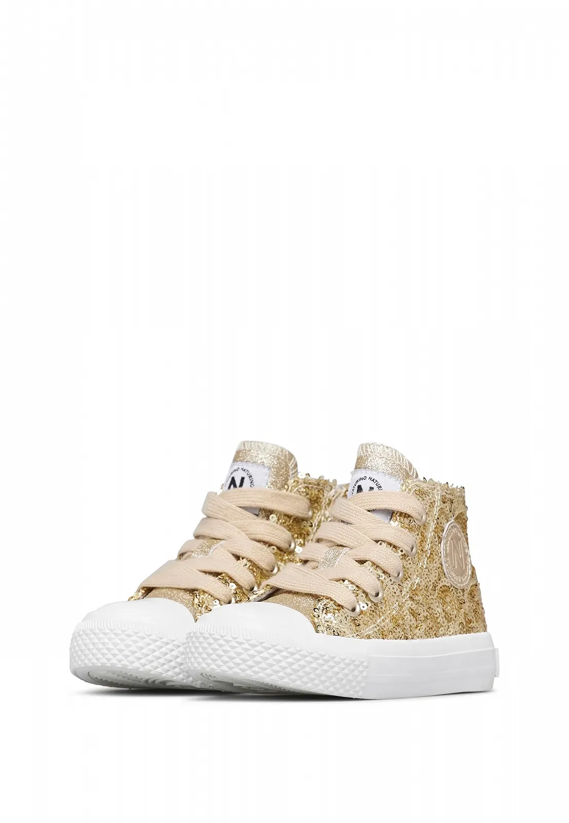 Высокие Кроссовки Naturino Ткань с Блестками, фото №3