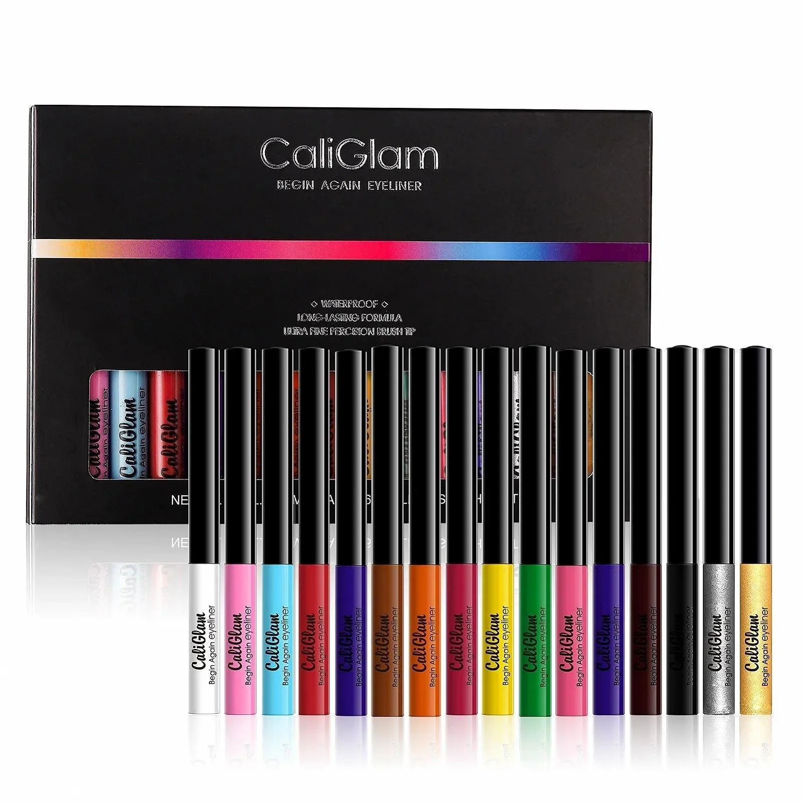 Рідка Підводка для очей 16 кольорів, Стійка до розмазування, Водостійка, Довготривала, Ультратонка, Багатобарвна, фото №3