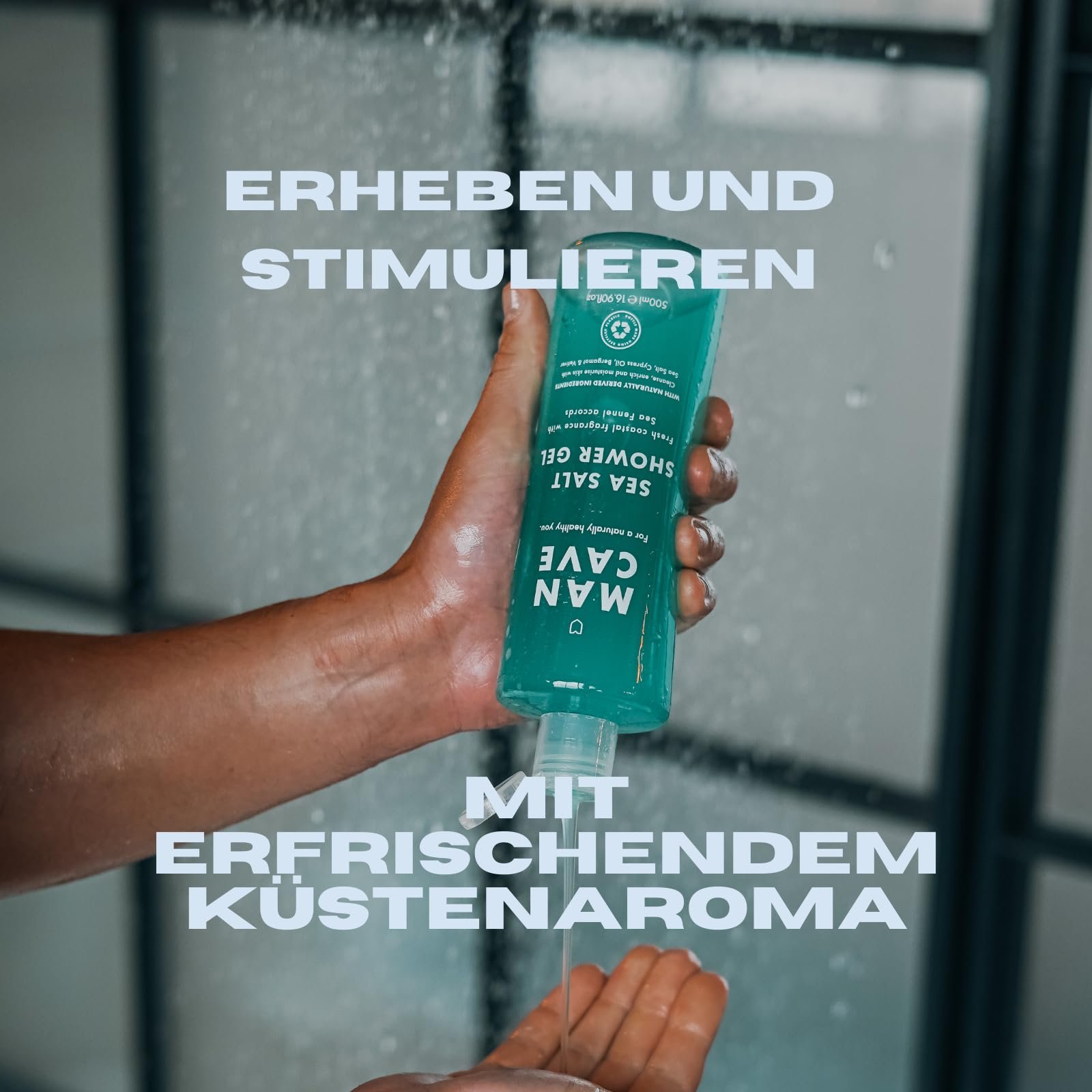 Гель для душа ManCave Men's Sea Salt Натуральный Веганский 500 мл, фото №2