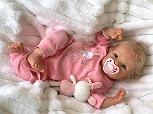 Кукла Zero pam Reborn Baby Полностью силиконовая 45 см Блондинка Водонепроницаемая От 3 лет synthetic.ua - Фото 1