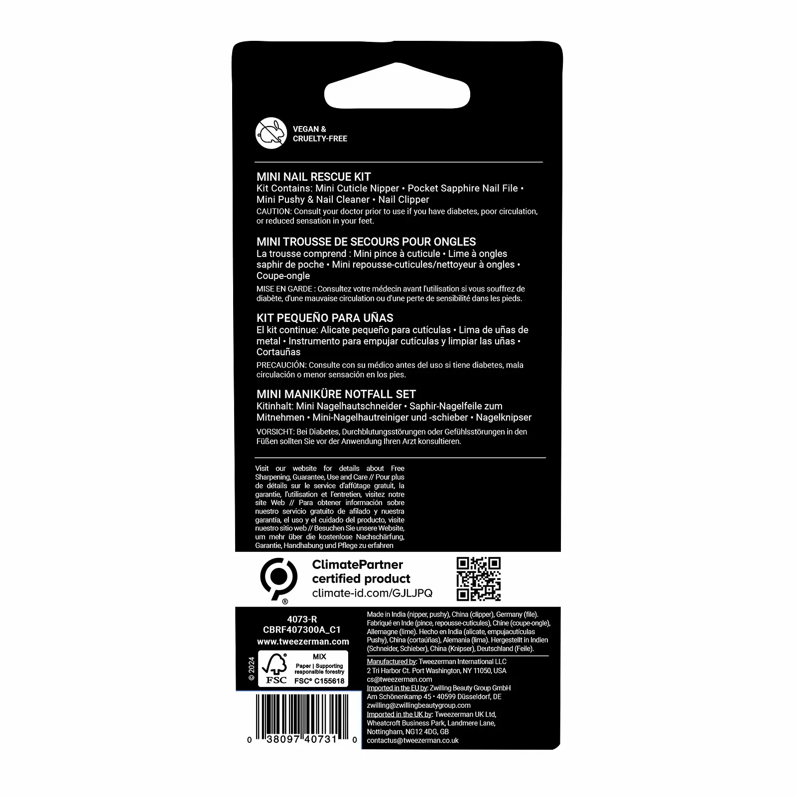 Набір для манікюру Tweezerman Mini Nail Rescue Kit, фото №9