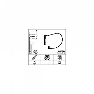 Комплект проводів запалювання NGK 7306 - Фото 1