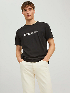 Футболка Jack&Jones SMALL Print 12221946 Черный XL - Фото 1