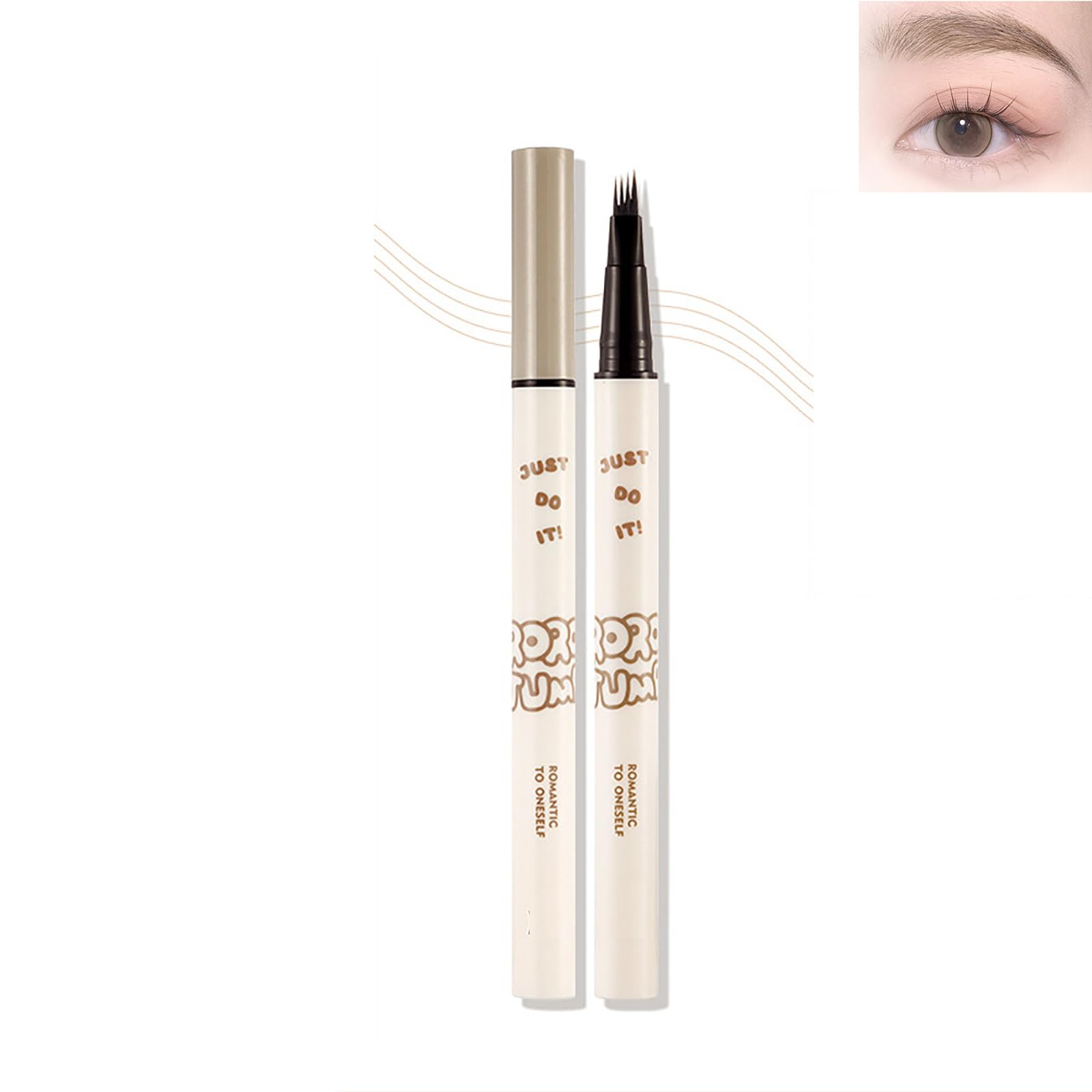 Олівець для брів Microblading Micro 4 Point 3D з 4-ма наконечниками для татуювання (темно-коричневий Cold Brew), фото №1