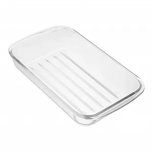 Купити Форма для запікання велика термостійка скляна для духовки та мікрохвильової печі прозора - Фото 1 Форма для запікання велика термостійка скляна для духовки та мікрохвильової печі прозора - Фото 1