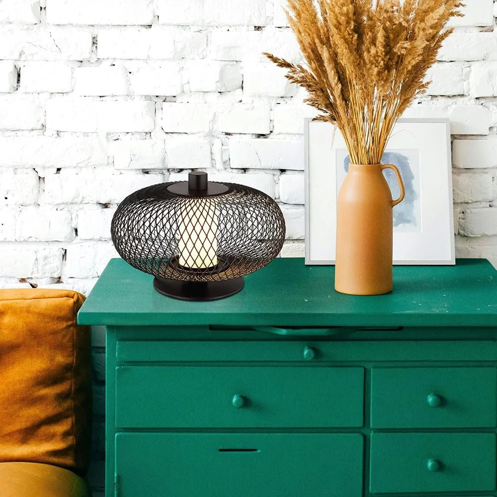 Настільна лампа Nowa LED металева сітка 5W 2700K 22 см Чорна, фото №5