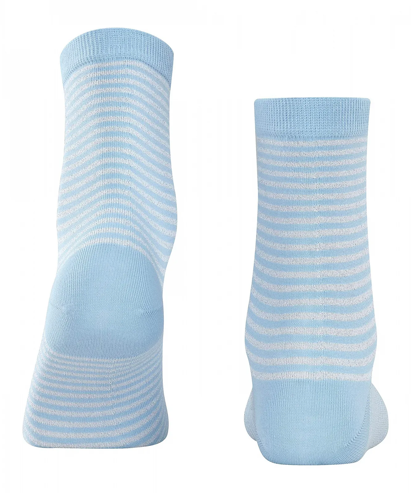 Женские носки Burlington Ladywell Ringlet Хлопок Черный Белый Полосатый Блестящий Голубой (Blue Haze 6291) Размер 36-41, фото №6