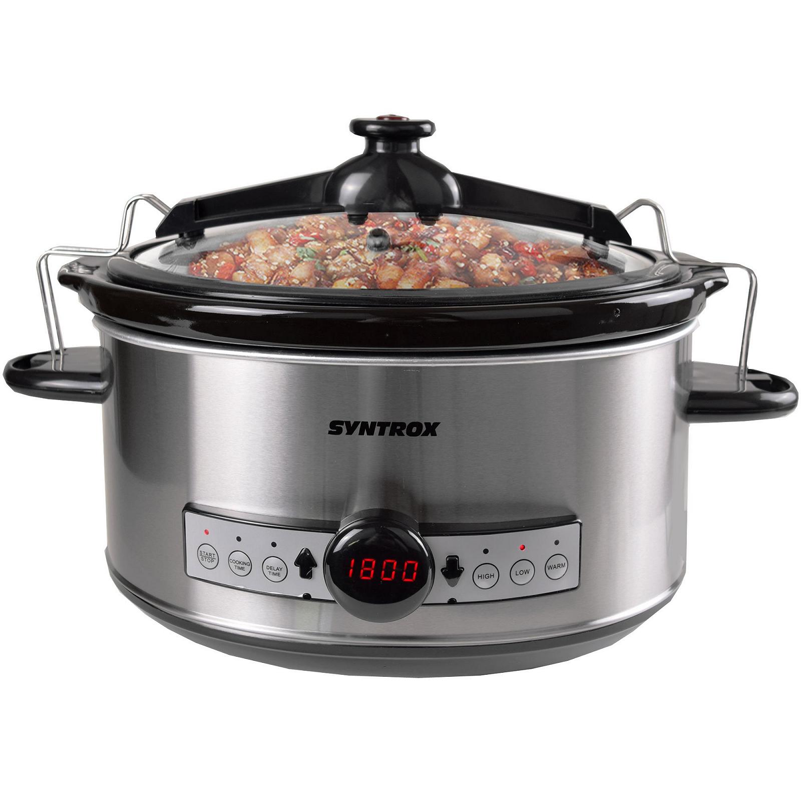 Повільноварка Syntrox Germany Slow Cooker 6.5 л з таймером та функцією підігріву - Потужність 320 Вт, фото №6