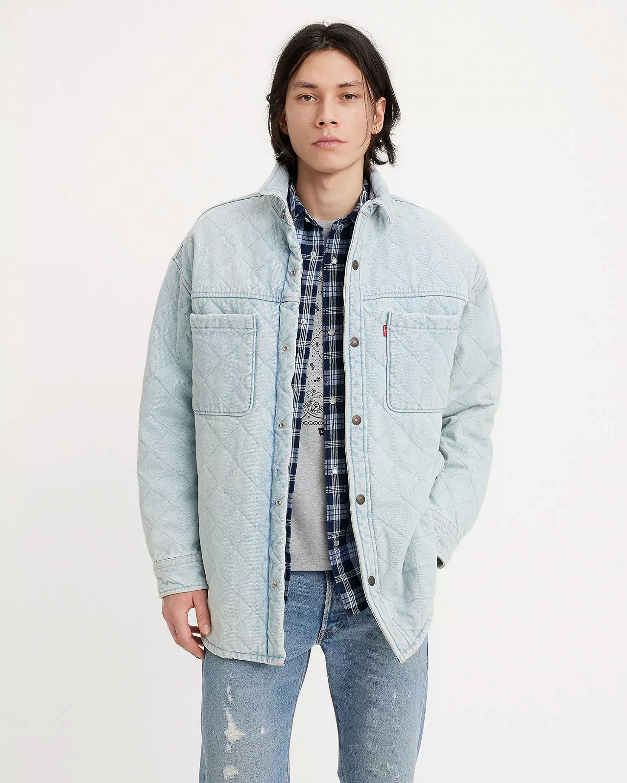 Чоловіча верхня сорочка Levis - Ingleside Overshirt Badu Stonewash - S, фото №1