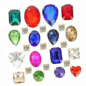 Стрази для пришивання 50 шт для ювелірних та декоративних проєктів - Фото 1