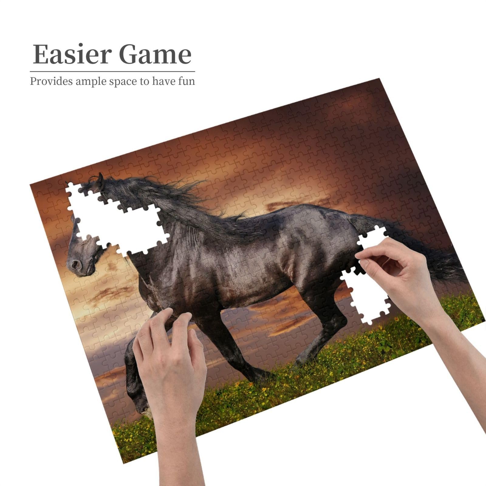 Пазл деревянный Horse Running in the Meadow 500 деталей 38 х 52 см, фото №6