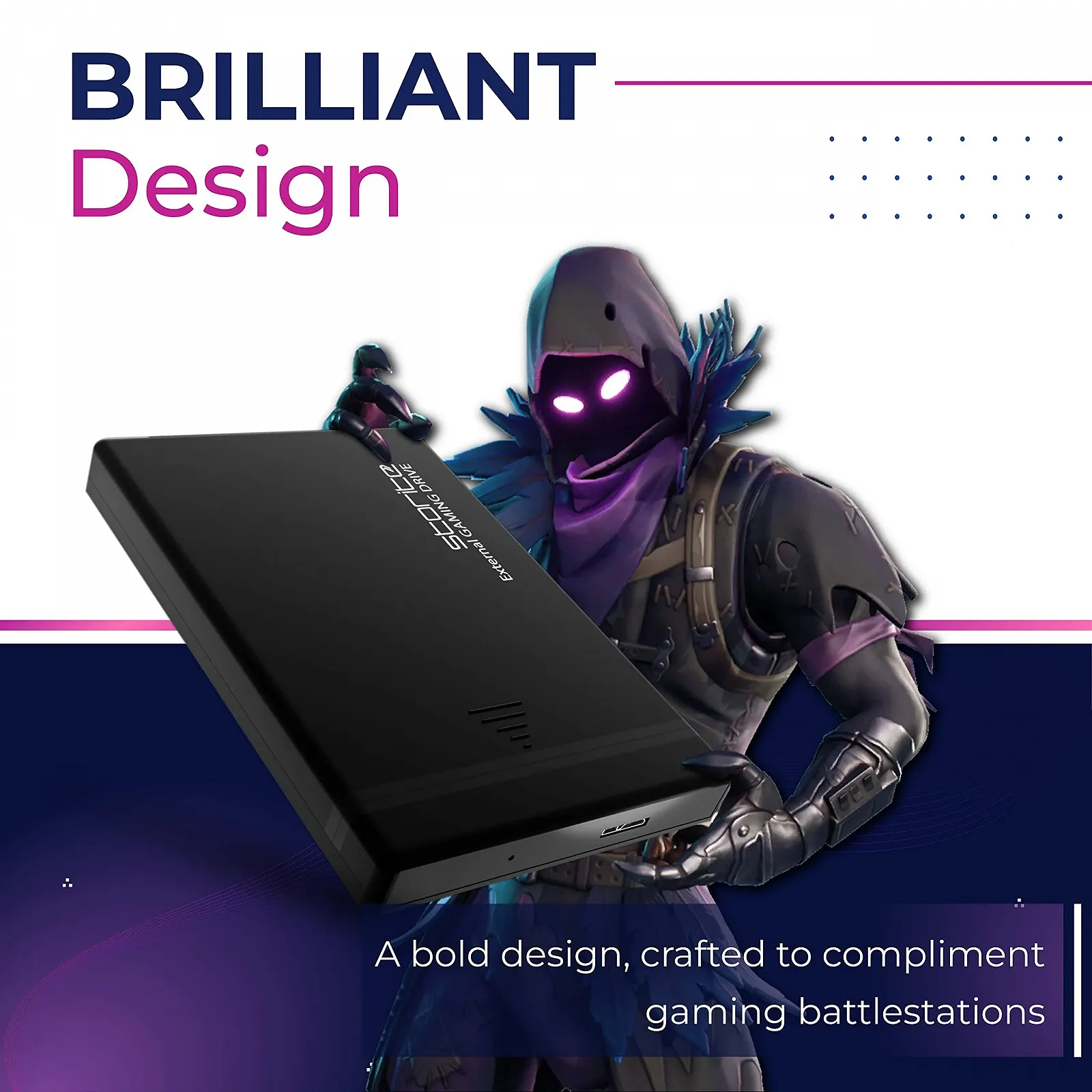Внешний жесткий диск Storite Gaming Drive 500 ГБ 2.5 дюйма USB 3.0 Черный, фото №6 Внешний жесткий диск Storite Gaming Drive 500 ГБ 2.5 дюйма USB 3.0 Черный, фото №6