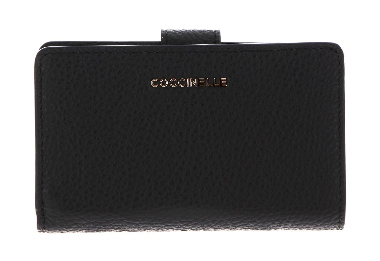 Кошелек Coccinelle Metallic Soft Medium для женщин, черный, стандартный размер, элегантный, фото №4