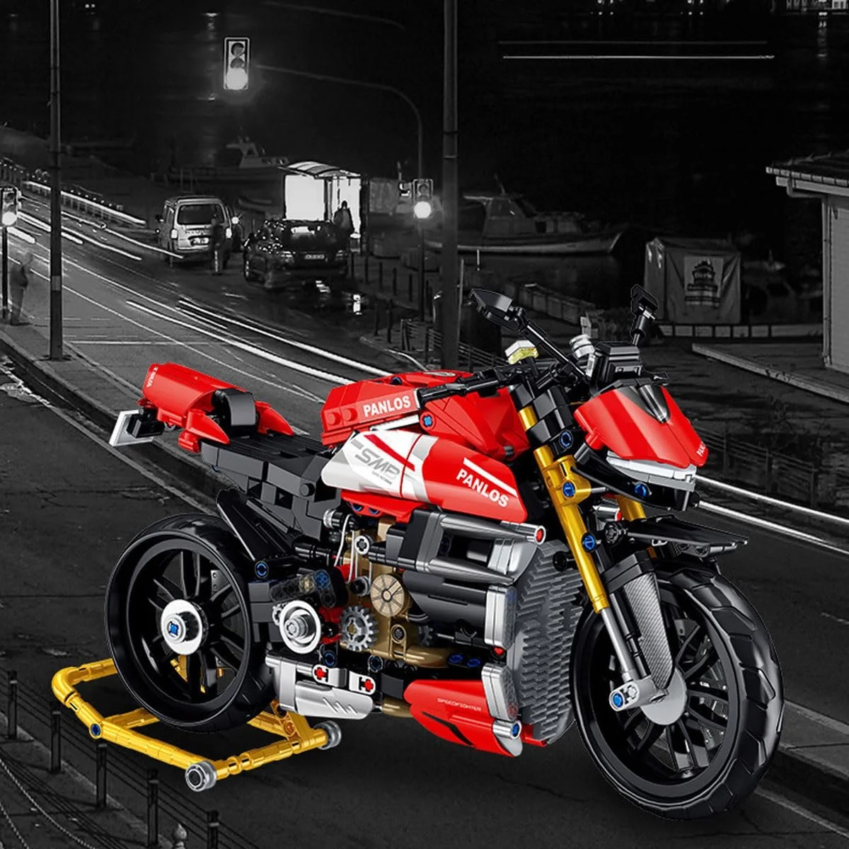 Конструктор Мотоцикл YILETKC Technology Ducati V4 SP, 981 деталь, фото №5