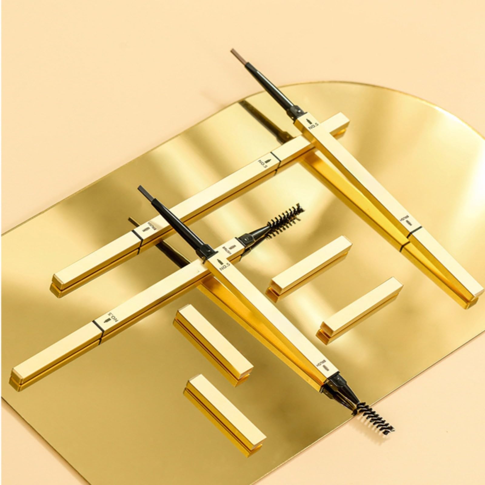 Карандаш для бровей Machen Künstlicher Bart с кисточкой водостойкий (кофе, универсальный), фото №7