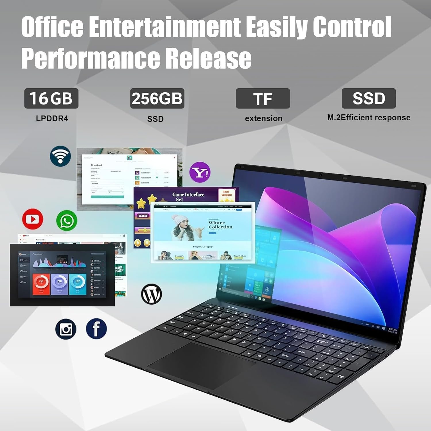 Ноутбук 15.6" XUEMA TAB Intel Celeron N4000 RAM 16GB SSD 256GB Win11 (UKR), фото №2