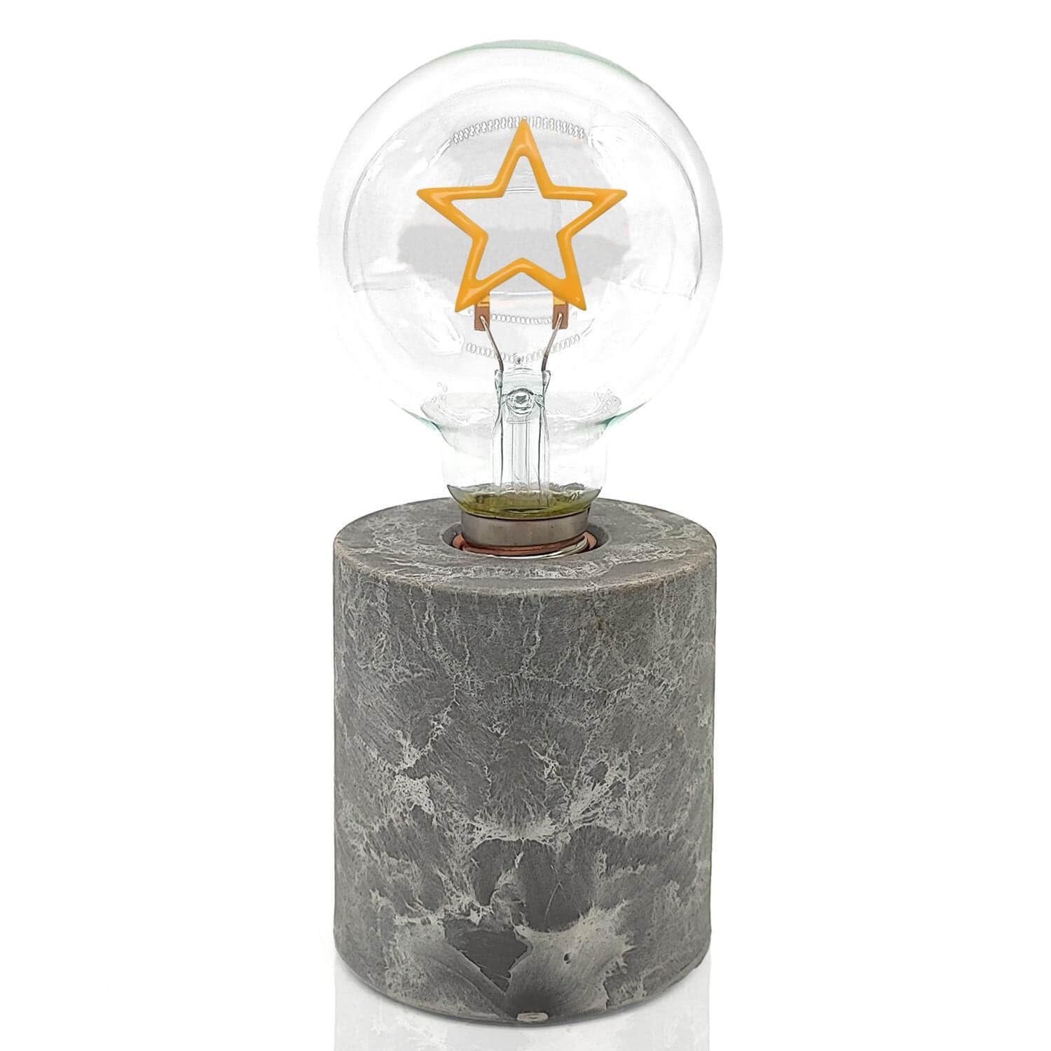 Настільна лампа Mea-Living Lucia Concrete Star бездротова на батарейках Індустріальна Ретро, фото №1