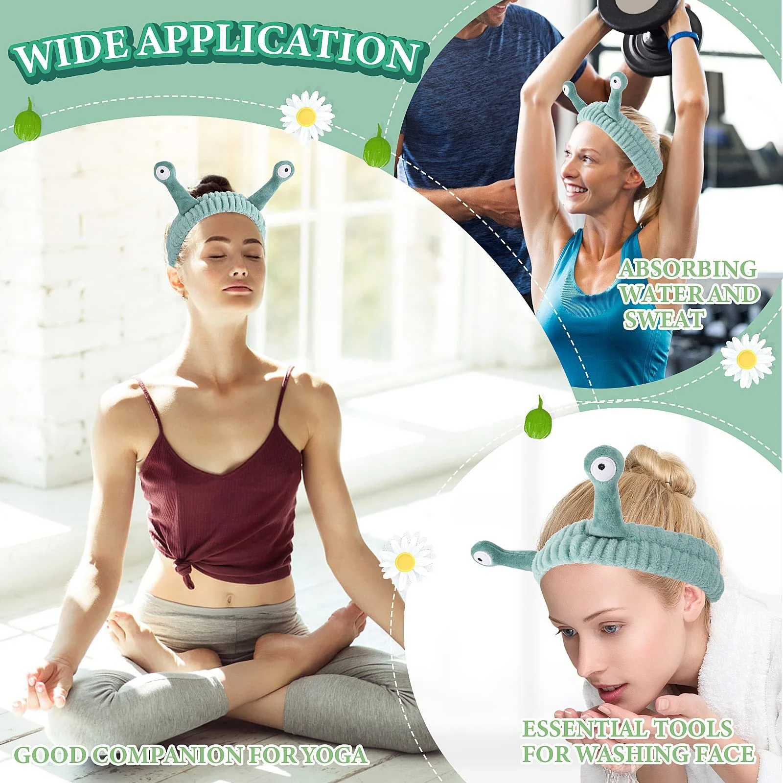 Пов'язка спа WLLHYF для макіяжу обличчя з мікрофібри, фото №6 Пов'язка спа WLLHYF для макіяжу обличчя з мікрофібри, фото №6