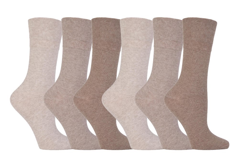 Носки Gentle Grip Бесшовные, без резинки и давления, с кружевом, для женщин, хлопок, для диабетиков, размер 37-42 EU, 6 пар, фото №1