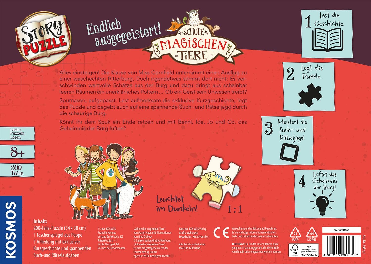 Пазл KOSMOS The School of Magic Animals Solve Puzzles 200 элементов, фото №2 Пазл KOSMOS The School of Magic Animals Solve Puzzles 200 элементов, фото №2