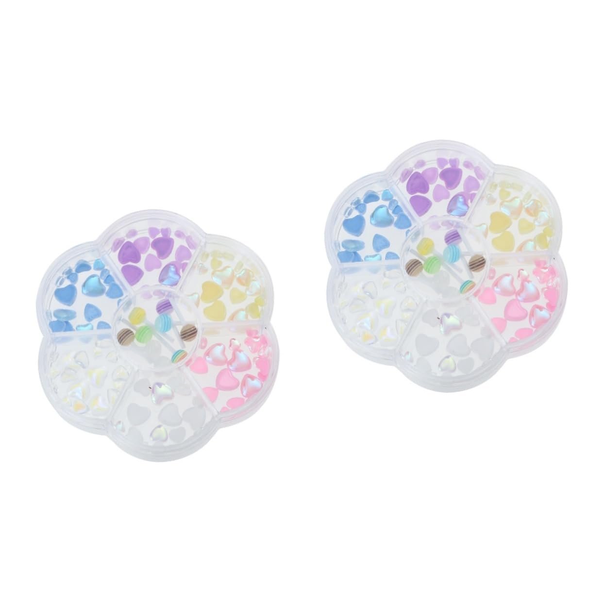 FRCOLOR Декоративні скляні камені у формі серця,різні дизайни для творчого манікюру та нейл-арту, фото №1