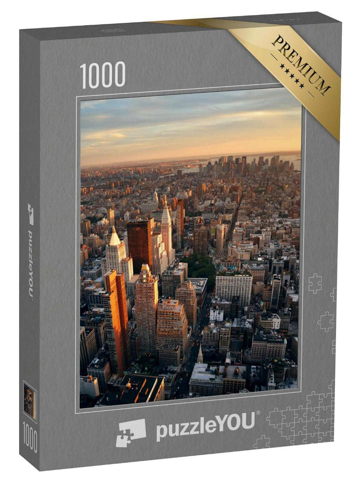 Пазл puzzleYOU Collection USA Закат над Нью-Йорком 1000 элементов, фото №1