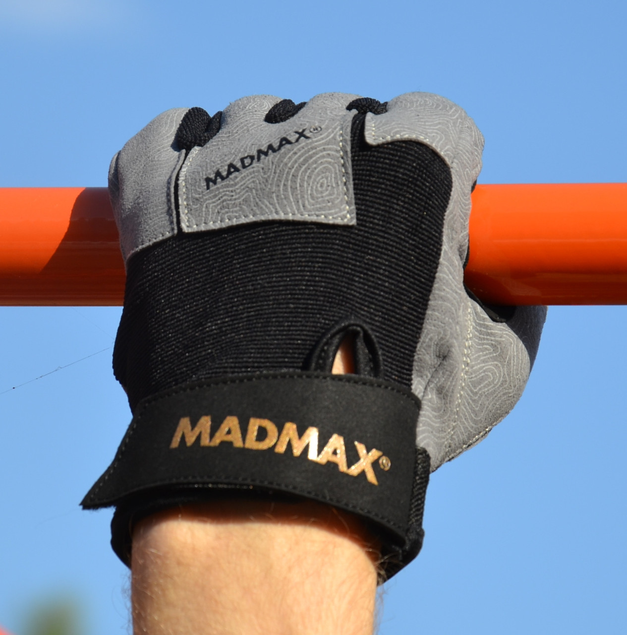 Рукавички для фітнесу MadMax MFG-871 Damasteel Grey/Black M, фото №9 Рукавички для фітнесу MadMax MFG-871 Damasteel Grey/Black M, фото №9