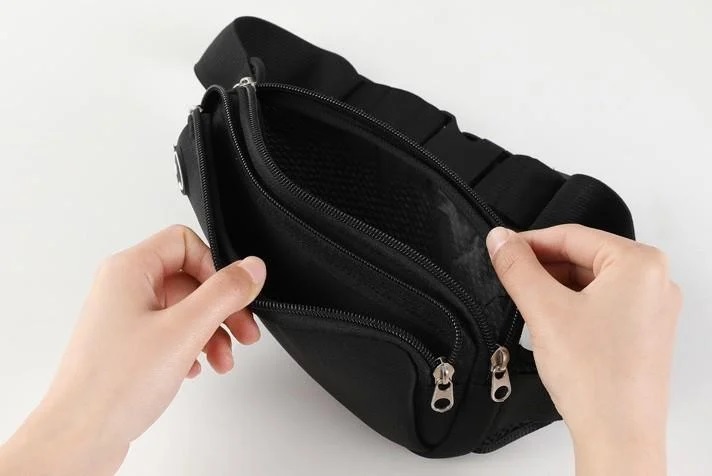 Поясная сумка для бега RunningBag с 2 карманами 22х10 см Black 050346, фото №2