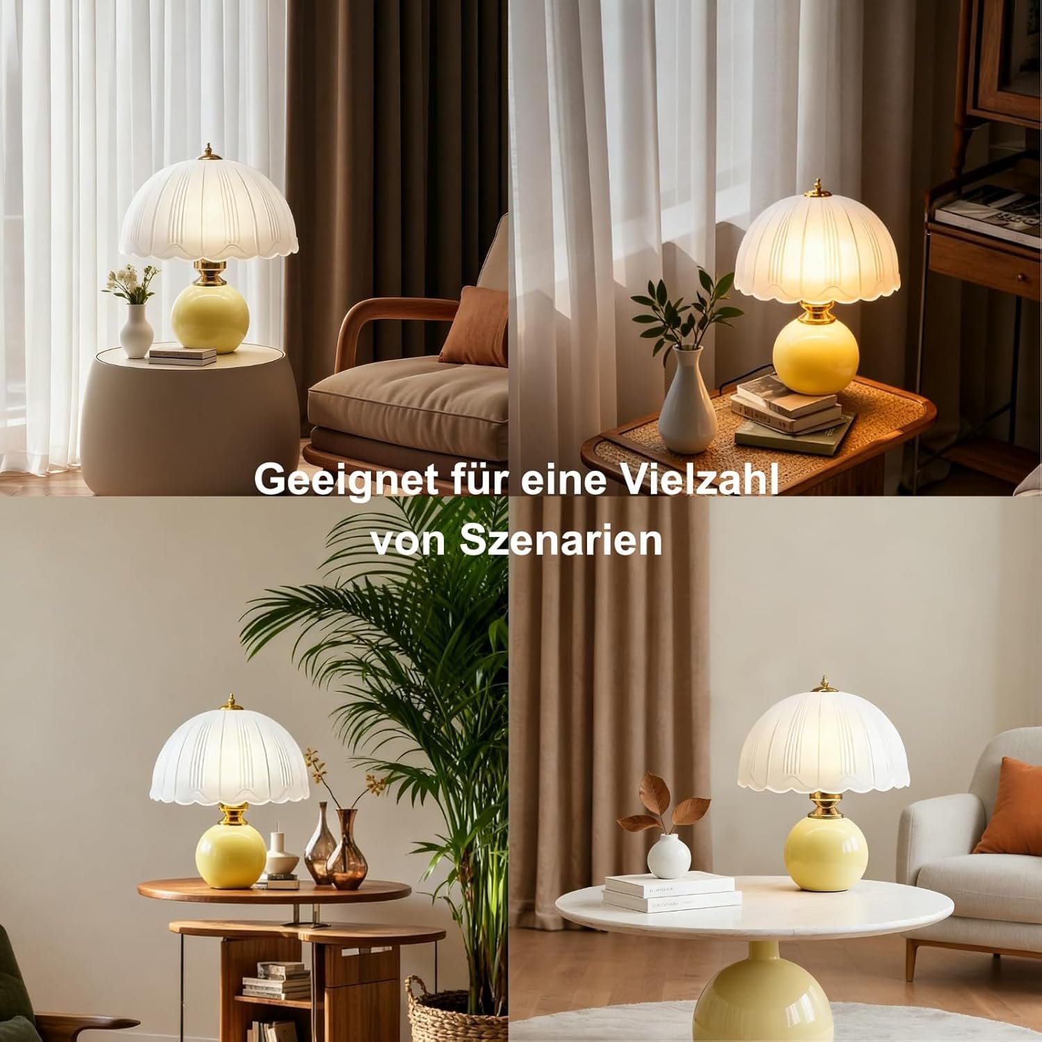 Настільна лампа LED Гриб Керамічна 3 колірні температури 3000 K/4500 K/6000 K Білий, фото №7