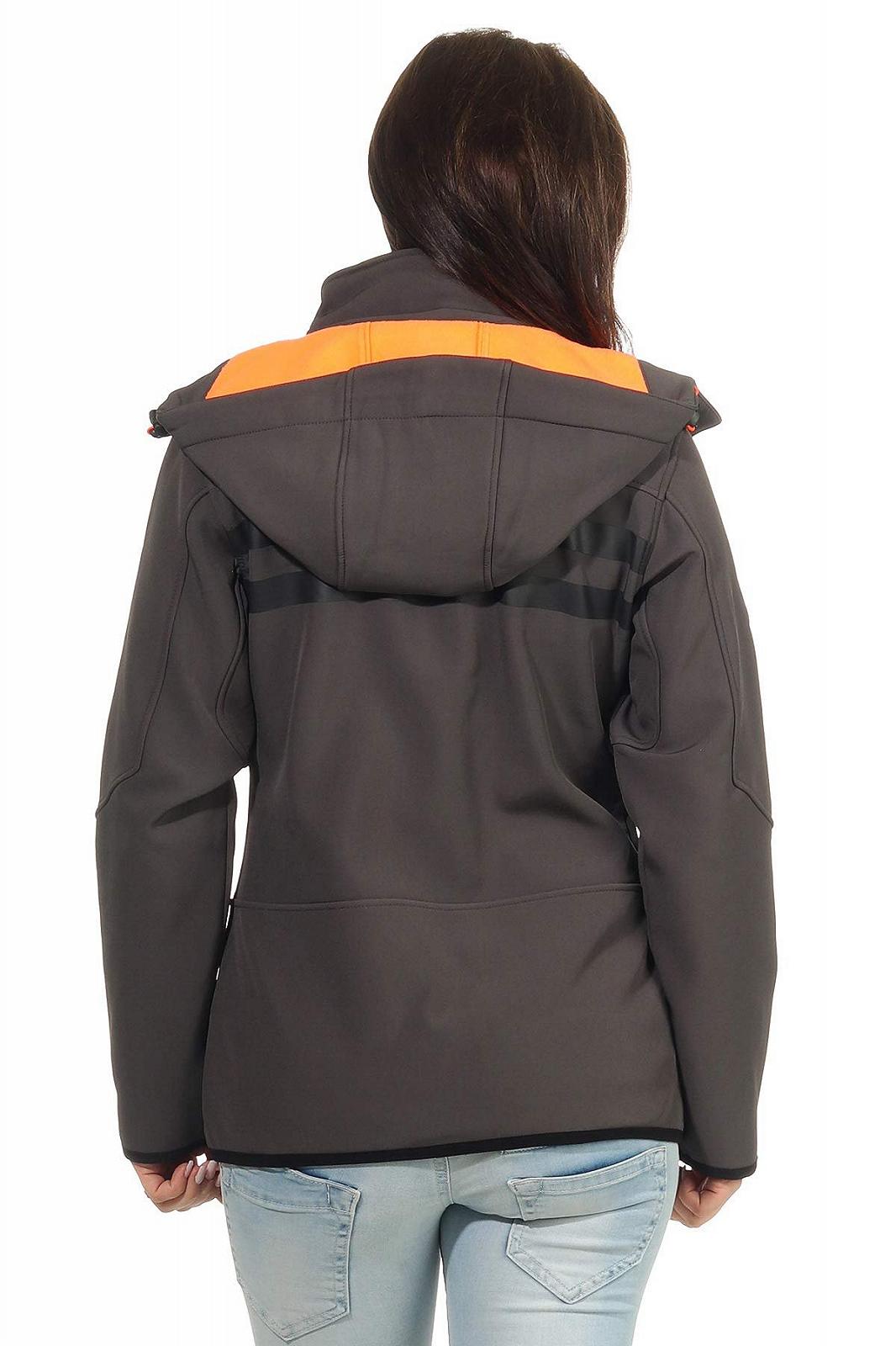 Куртка Softshell с капюшоном Geographical Norway Женская Ветрозащитная для активного отдыха, походов Осень, Весна, фото №7