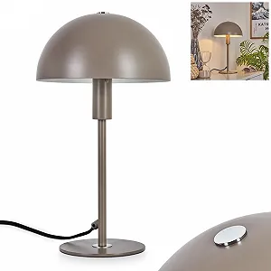 Настільна лампа Tati Метал Сірий/Білий Кругла Retro/Vintage 1-Bulb Ø 20 см В 35 см E14 - Фото 1