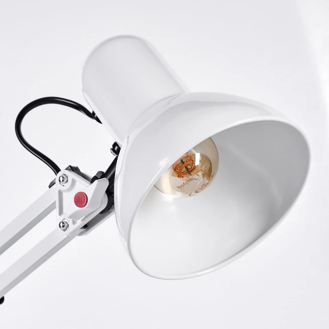 Настільна лампа HOFSTEIN Nurmasuando Металева Регульована Біла/Чорна 57 см E27, фото №3