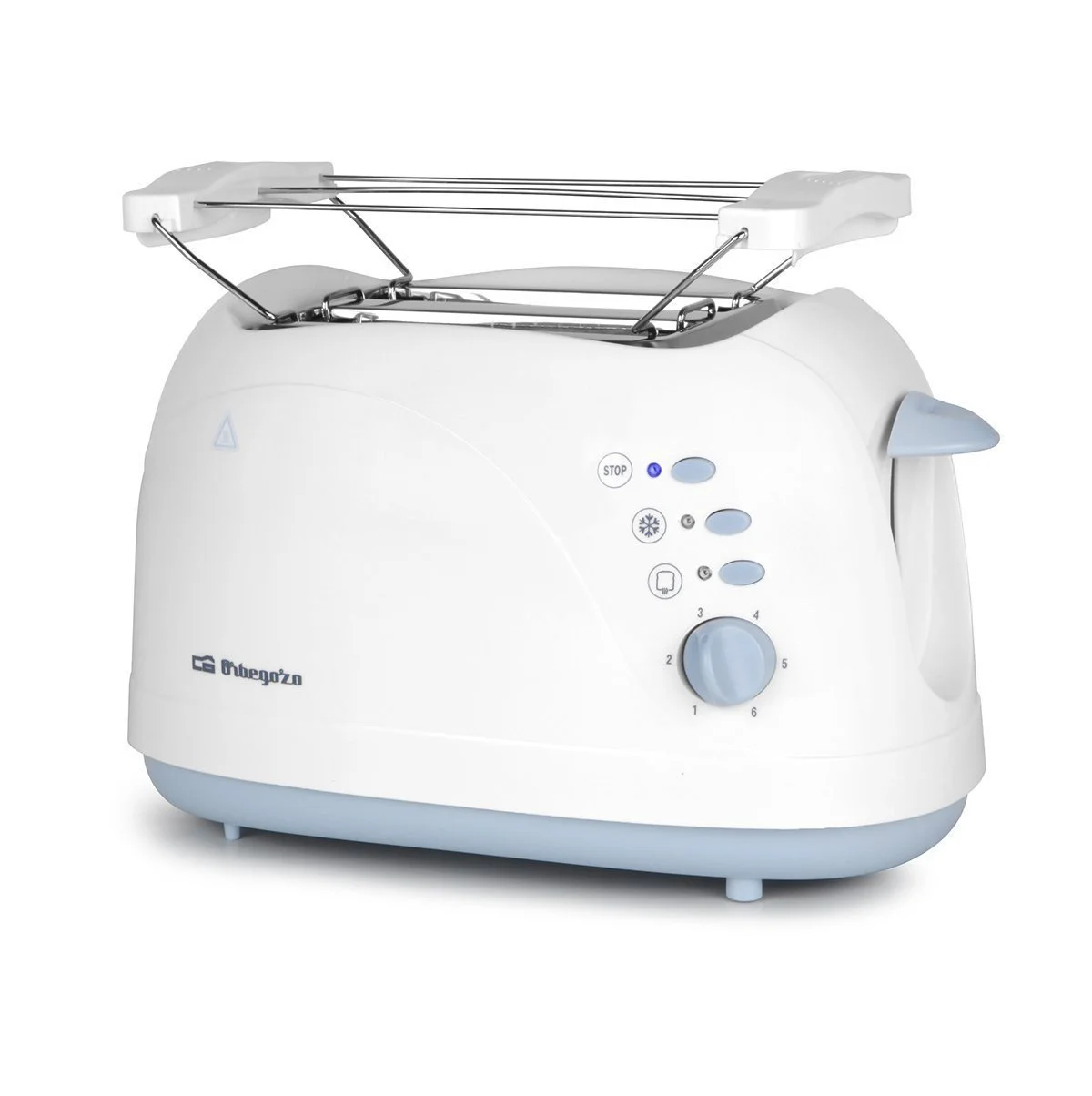 Тостер Orbegozo To3010, 700 Вт, 2 слоти, Підігрів булочок, Білий, фото №1