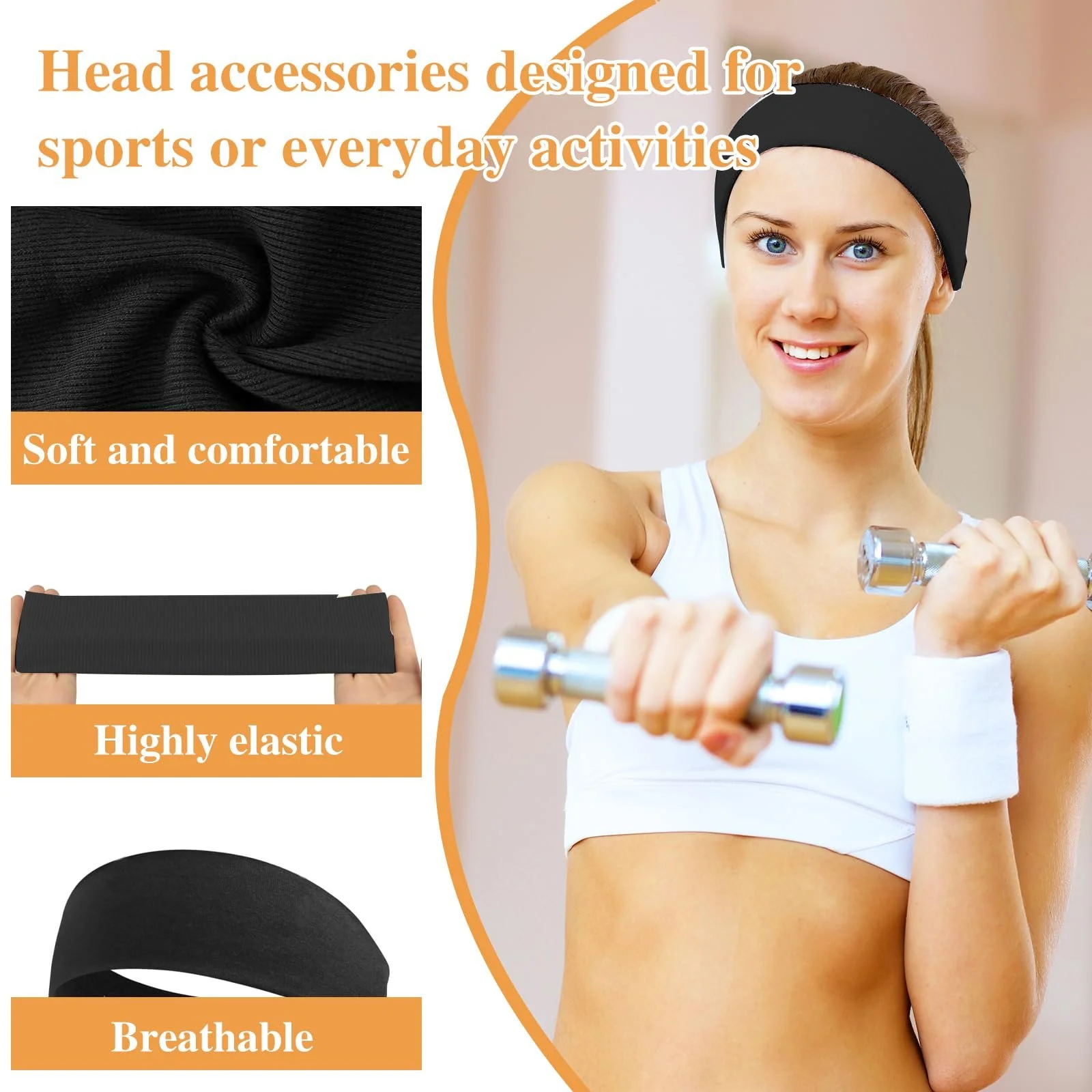 Набір з 3 жіночих пов'язок для волосся, фото №3 Набір з 3 жіночих пов'язок для волосся, фото №3