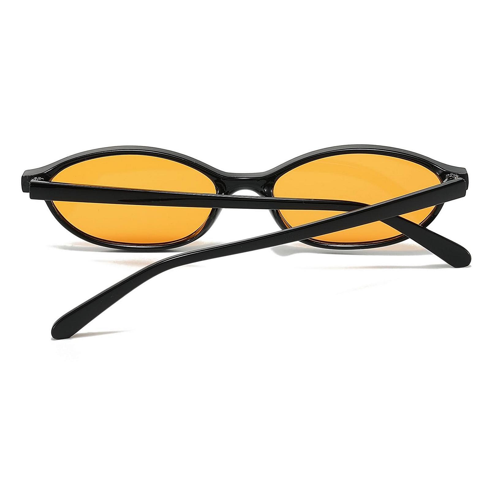 Сонцезахисні окуляри Овальні RUNHUIS Ретро Вінтажні Вузькі Котяче око для жінок, фото №3