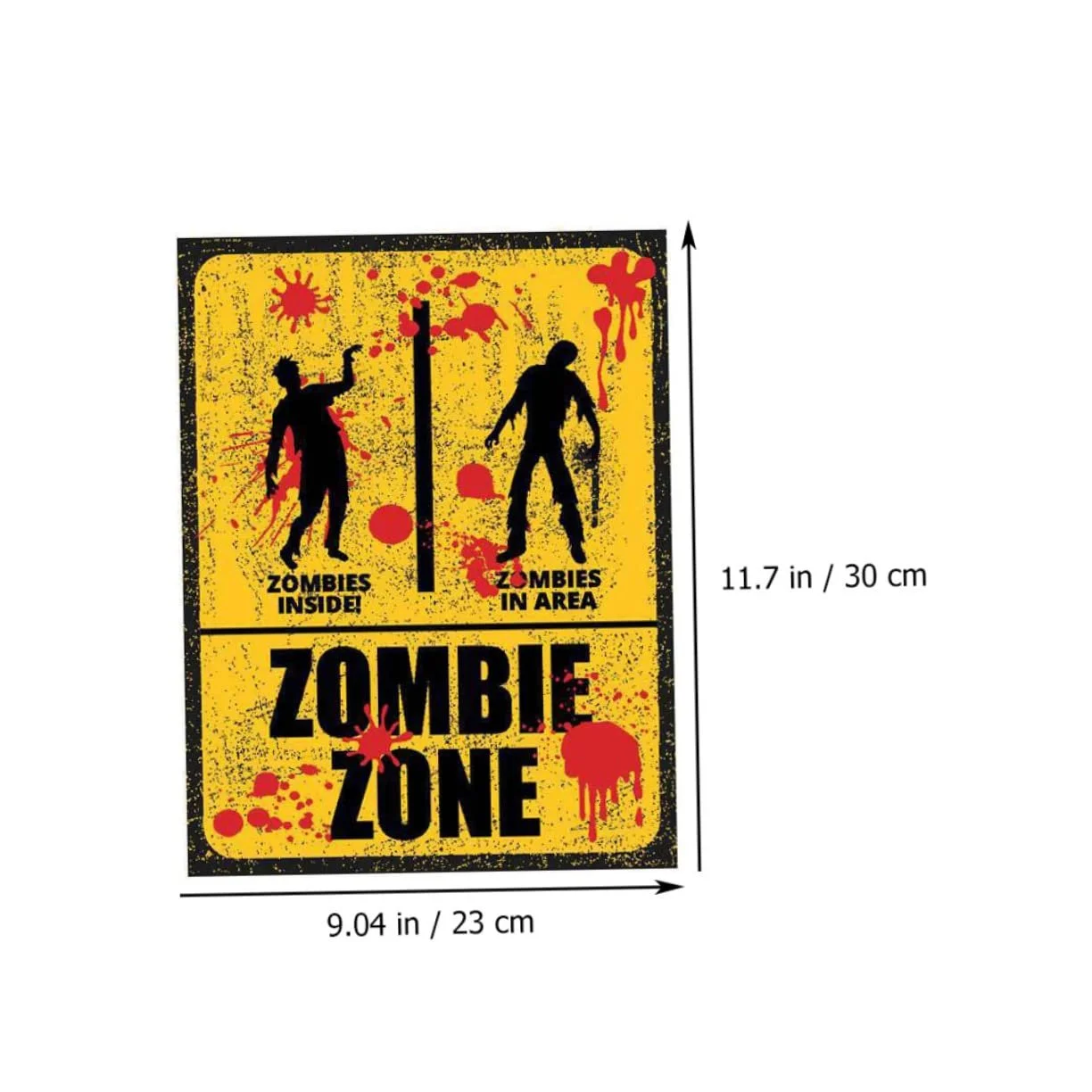 Наклейка на стіну Yardenfun Halloween Sign Danger Zombie, фото №4