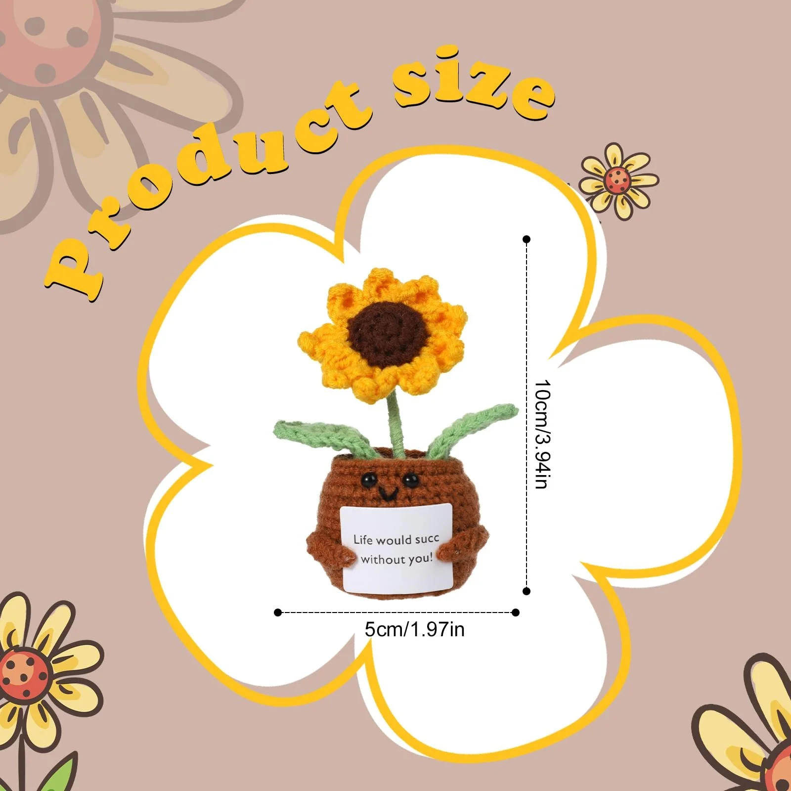 Игрушка Вязаная Подсолнухи Вязаная, фото №2 Игрушка Вязаная Подсолнухи Вязаная, фото №2