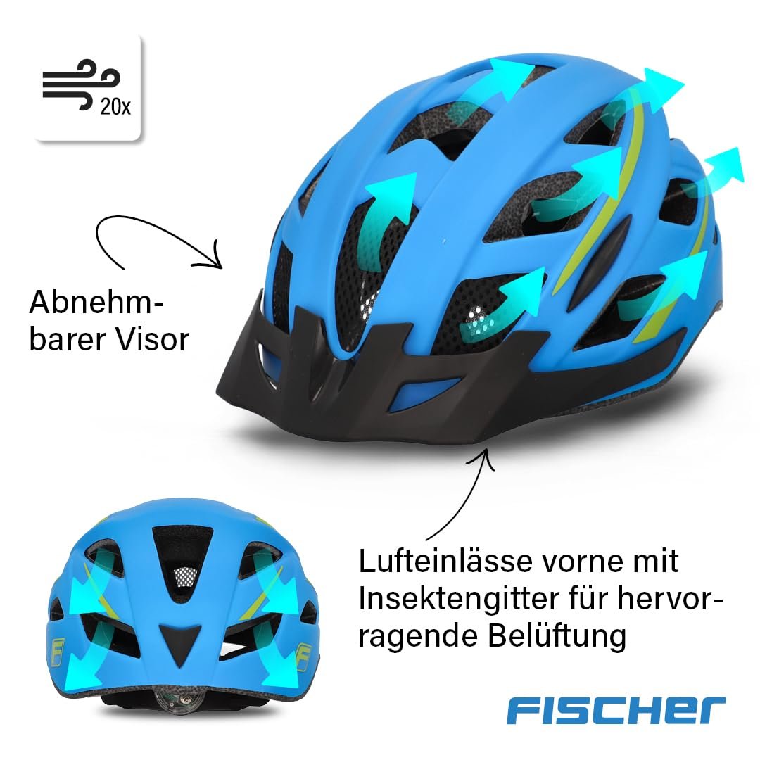 Шлем Fischer City Urban, размер S/M или L/XL, с подсветкой, разные цвета, фото №3
