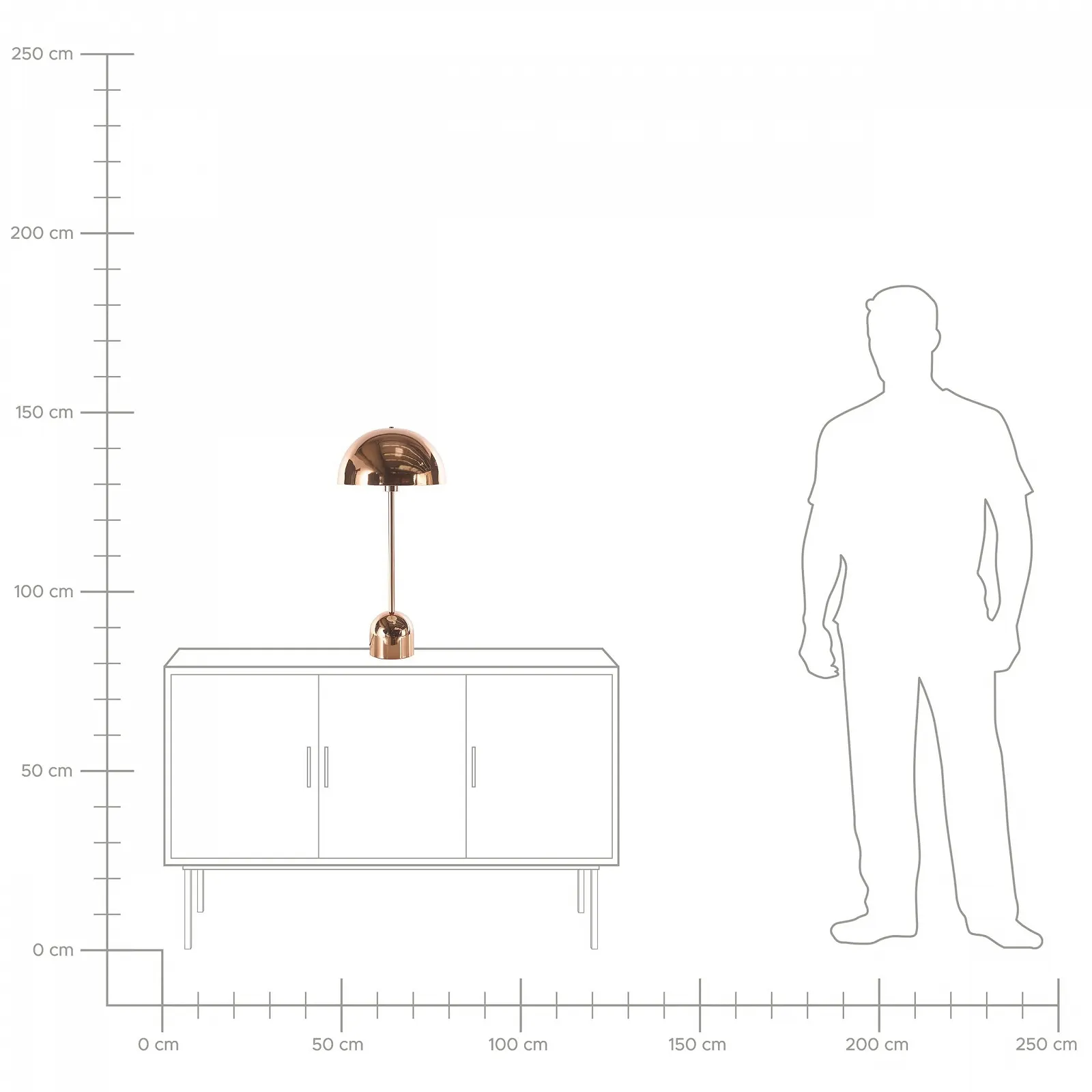 Настільна лампа Beliani Macasia Метал 64 см Мідна, фото №9