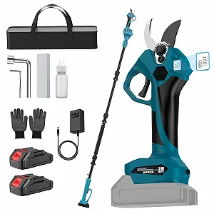 Акумуляторний електричний секатор телескопічна штанга 2 м 40 мм 2 акумулятори - Фото 1