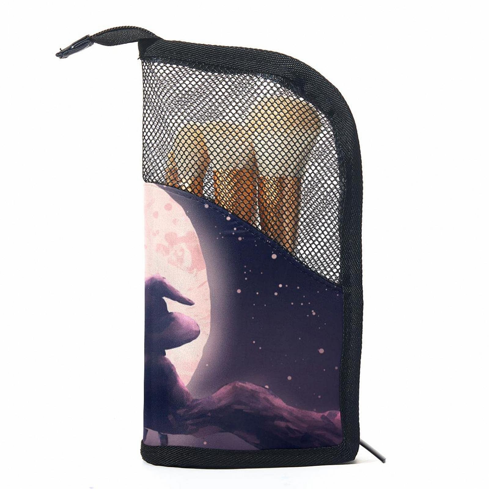 Набор кистей для макияжа Full Moon Night Owl Witch 12 штук, с косметичкой, Colored-1839, фото №1