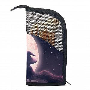 Набор кистей для макияжа Full Moon Night Owl Witch 12 штук, с косметичкой, Colored-1839 - Фото 1